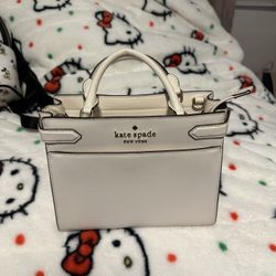 Kate Spade Staci Medium Satchel Crossbody Bag White