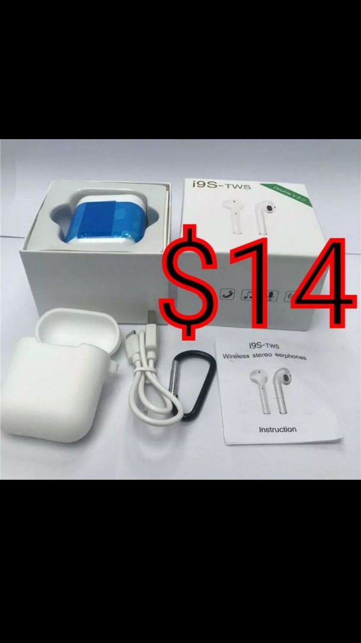 New Model 5.0 MAGNETIC Charging White Wireless Stereo Earbuds like Airpod