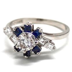 Ladies Diamond/Sapphire Birthstone Ring