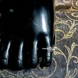 925 Sterling Silver Tree Of Life Toe Ring
