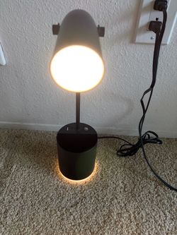 Used Mainstays LED Desk Lamp with Nightlight Base, USB & Type-C Ports