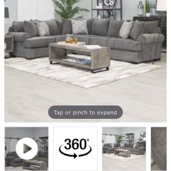 Free Sectional And Ottoman 