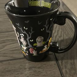Disney Parks Haunted Mansion Mug Black Ceramic