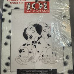 VINTAGE * Brand New* Disney 101 Dalmatians PUPPY LOVE Cross Stitch Kit