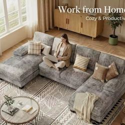 L Shaped gray Couch 