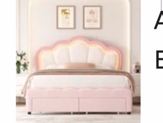 Queen bed and mattress