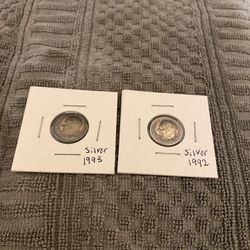 Silver Dimes Both For $20.00 
