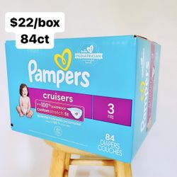 Size 3 (16-28 Lbs) Pampers Cruisers (84 Baby Diapers)