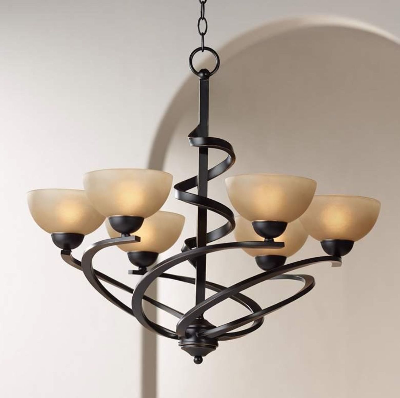 Swirling Ribbon Chandelier (Franklin Iron Worksâ„¢)