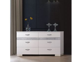 Naima II White High Gloss Dresser