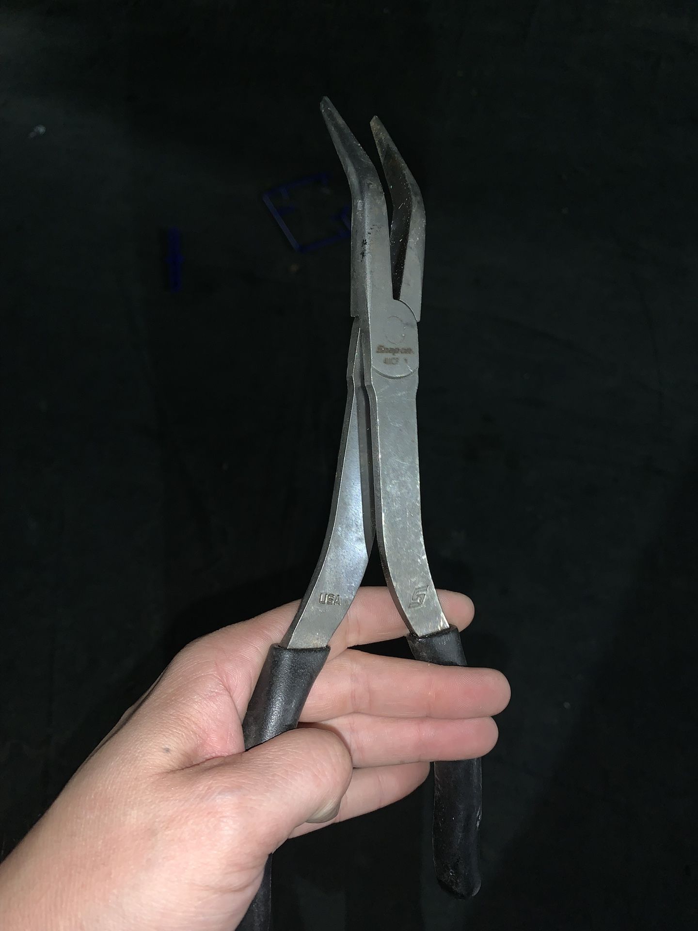 Snap On Long Curved Needle Nose Pliers 