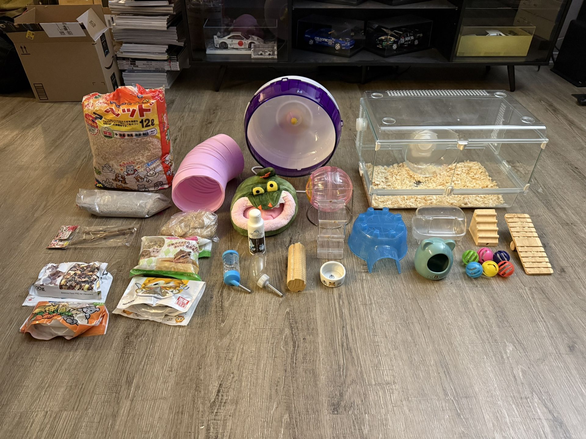 Hamster / Mouse / Gerbil Starter Pack (Cage, House, Toys, Ball)