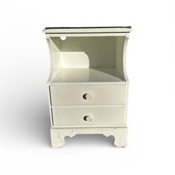 White Small End Table 