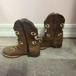 Brown cow girl boots
