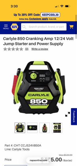 Carlyle 850 charger and power supply 12/24 v
