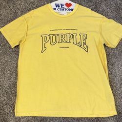 Men Purple Brand Shirt Large 