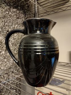 Le Creuset Black Ceramic Pitcher