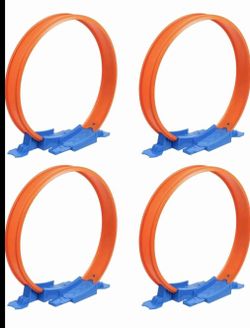 LOT OF 4 Hot Wheels Loop Builder Race Track Expansion Pieces Connecters BEST