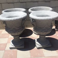 New Flower Pots Made Out Cement Perfect Gift For Any Occasion 