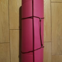 Yoga Mat Pink  With Carry Strap