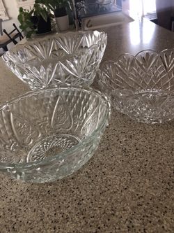 Glass Crystal Antique Bowls
