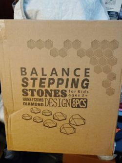 8-Piece Honeycomb Diamond Balance Stepping Stones for Kids