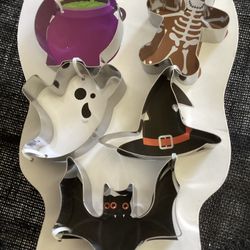 Halloween Theme Cookie Cutters Assortment of 5 Stainless Steel