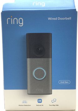 Ring Wired Doorbell Cam 2nd Gen Brand New Open Box