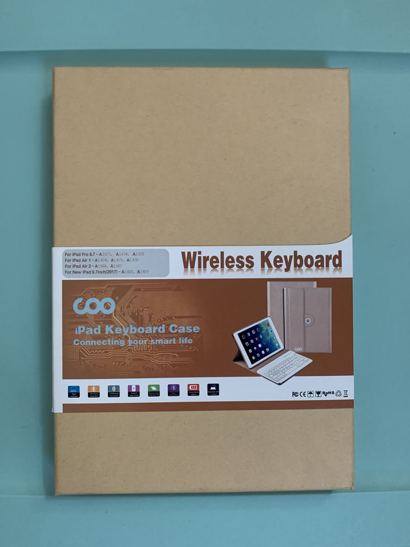 Coo iPad Keyboard case rose gold