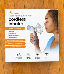 Crane Cordless Warm & Cool Mist Inhaler Complete Kit – Like New – All Accessories Included