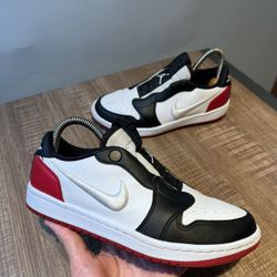 Nike Air Jordan 1 Retro Low Slip Womens Size 6.5 Black Toe White Red AV3918 102