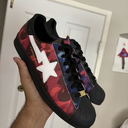 Adidas Bape Bathing Ape Superstar Shoes 11.5