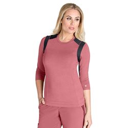 Barco One Wellness Zen Tee 3/4 Sleeve Medical Scrub Top Dusty Rose XS / S