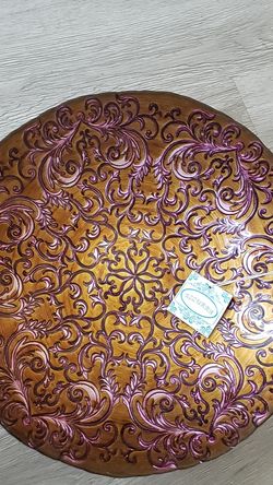 New handmade decorated glass bowl