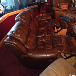 Brown Leather Couch