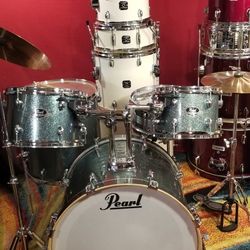 Pearl Drum Set 5pc Complete Set 