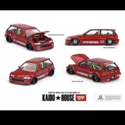 Kaido House x Mini GT Honda Civic (EF) Kaido Works V2- M Red #156 1/64