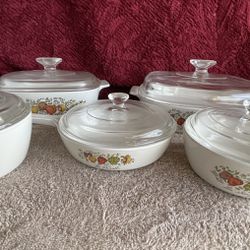 RARE VINTAGE SPICE OF LIFE L'ECHALOTE 1(contact info removed) PYREX CORNING WARE 24pc SET W/LIDS