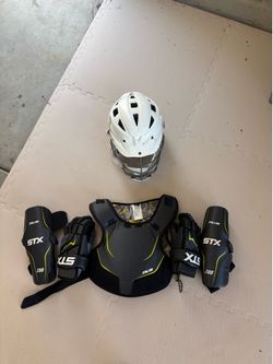 Lacrosse Helmet, Chest Pad , Elbow Pads, And Gloves ($140 for all or buy each separately)