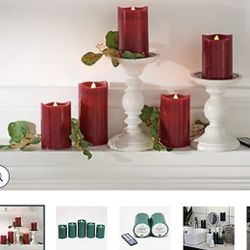 Mikasa 5/5 Assorted Flameless Blow Out Candles with Remote Ivory, 