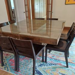 Dining Table Solid Wood w/8 chairs
