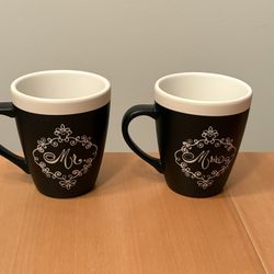 Disney Black Mr & Mrs mug set