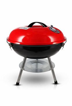 Portable 14.5-inch Charcoal BBQ Grill
