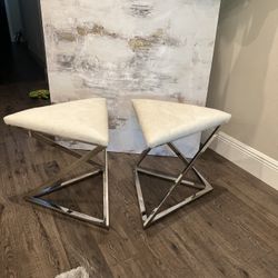 Set Of 2 Luxury Designer Stools