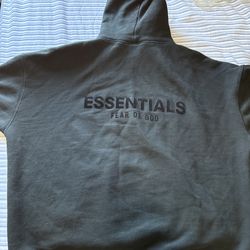 Fear of God Essentials Black Hoodie L