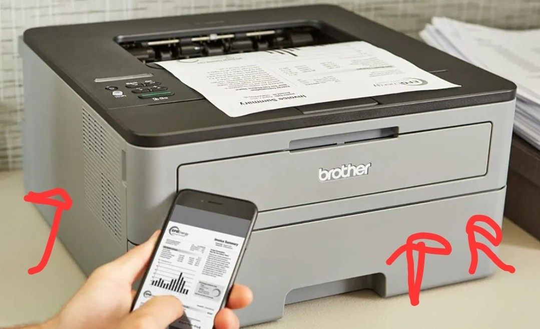 Brother Compact Monochrome Laser Printer, HL-L2350DW, Wireless Printing, Duplex Two-Sided Printing. Put used like new because box has been opened.