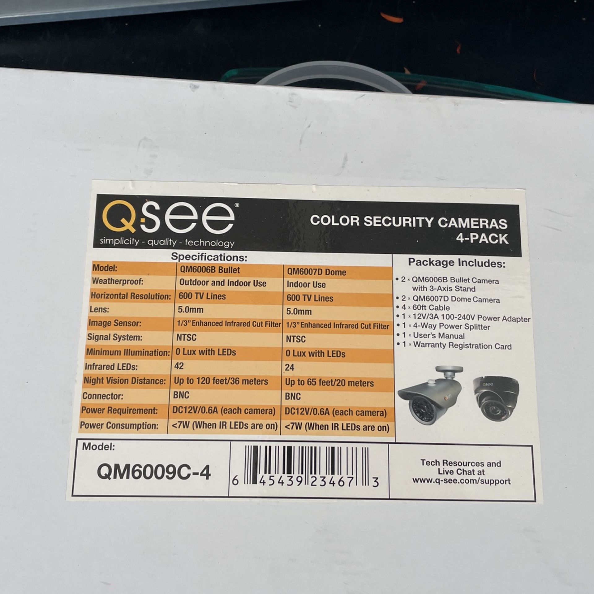 QSEE Color, Security Camera