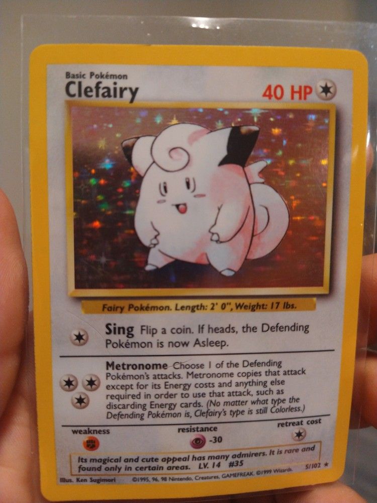 Pokemon Card Clefairy 1999 Base Set Holo