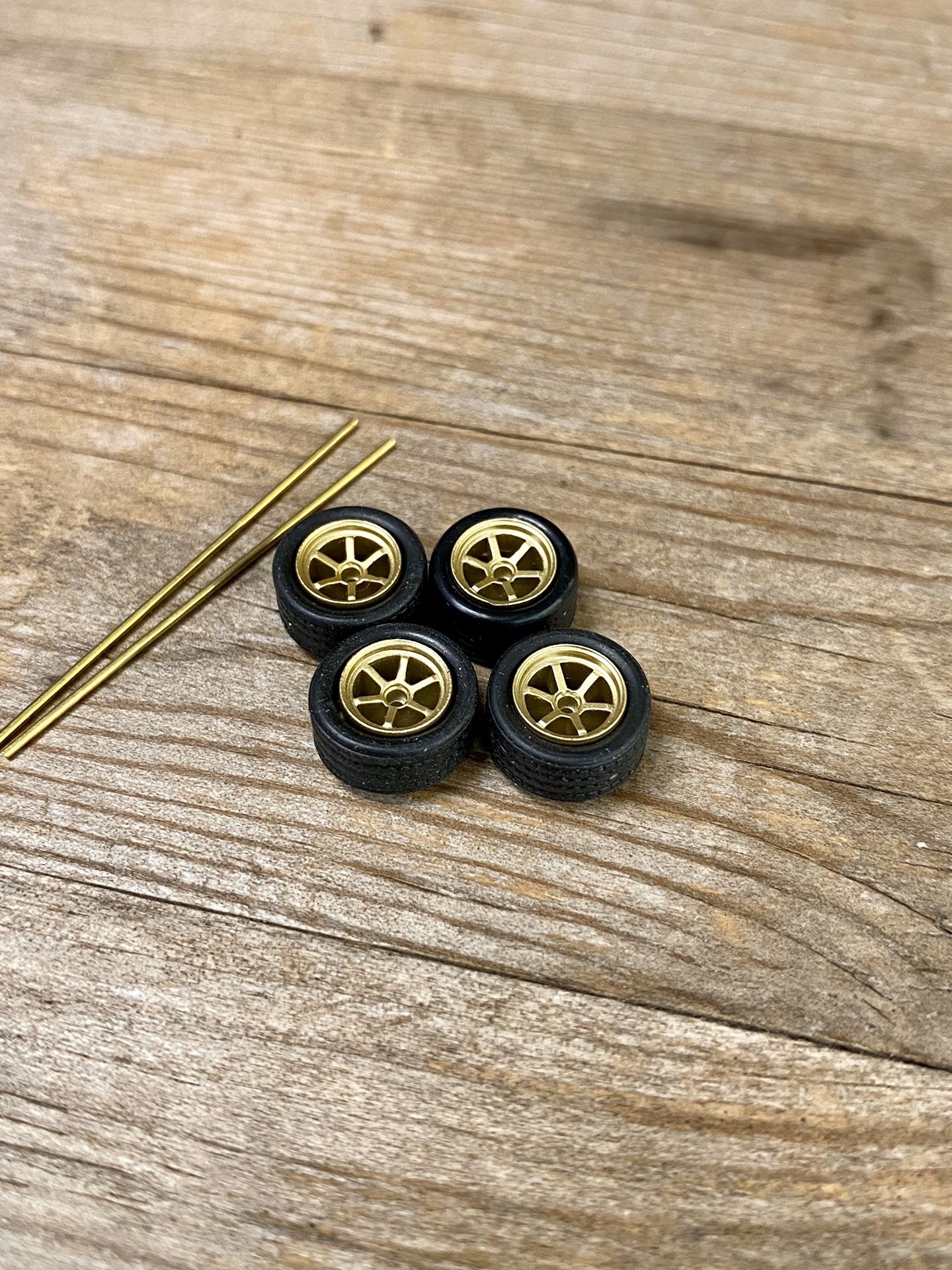 1:64 scale wheels 6-spoke (Takata Green, Neon Yellow, Top Secret Gold, GunMetal, Alpine White)