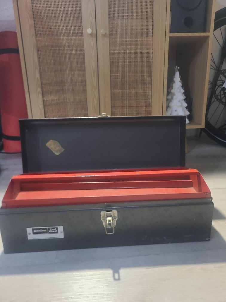Servistar Vintage Metal Tool Chest, Tool Box